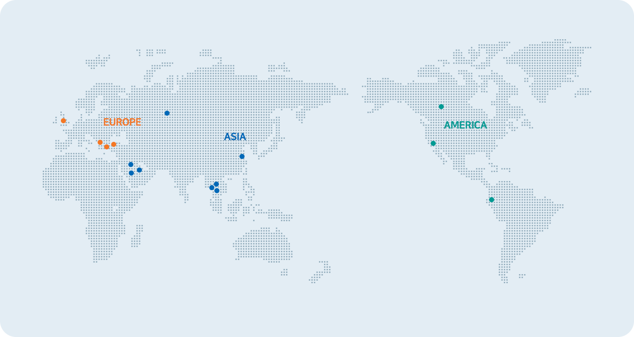 Global Network Overseas subsidiaries Map